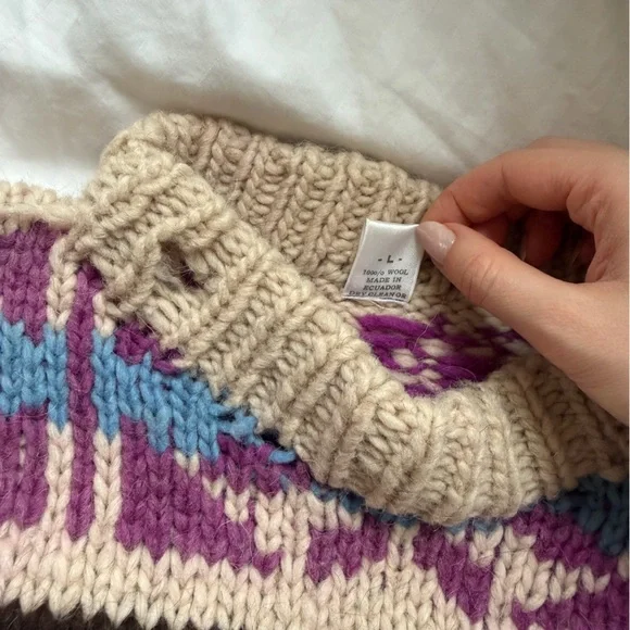 Vintage 100% Wool Sweater Made in Educador - Picture 7 of 10